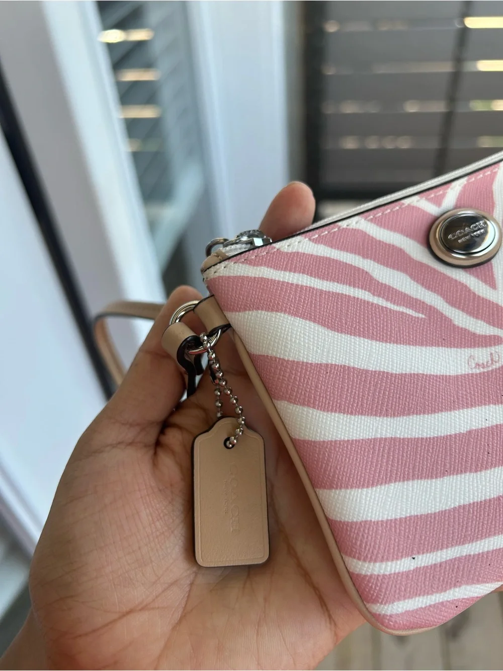 Coach Y2K Zebra-Print Wristlet